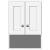 Strasser 01-760 Simplicity 26" Mdf And Plywood Wall Mounted Bathroom Cabinet in Satin White