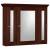 Strasser 01-848 Simplicity 30" X 27" Framed 3 Door Medicine Cabinet in Dark Alder