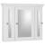 Strasser 01-845 Simplicity 30" X 27" Framed 3 Door Medicine Cabinet in Satin White