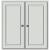 Strasser 01-460 Simplicity 25" Mdf And Plywood Wall Mounted Bathroom Cabinet in Dewy Morning