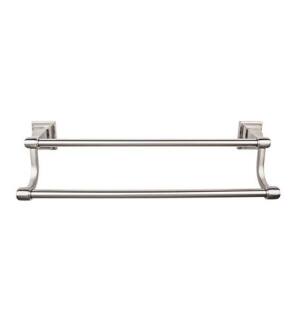 Top Knobs STK7BSN Stratton Bath 20" Wall Mount Double Towel Bar in Brushed Satin Nickel