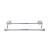 Top Knobs ED9PCA Edwardian Bath 26 1/2" Wall Mount Rope Backplate Double Towel Bar in Polished Chrome