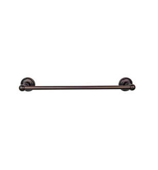 Top Knobs ED10ORBE Edwardian Bath 32 1/2" Wall Mount Ribbon Backplate Single Towel Bar in Oil Rubbed Bronze