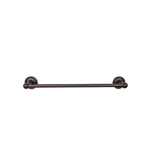 Top Knobs ED8ORBE Edwardian Bath 26 1/2" Wall Mount Ribbon Backplate Single Towel Bar in Oil Rubbed Bronze