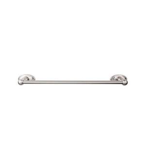 Top Knobs ED6BSNC Edwardian Bath 20 1/2" Wall Mount Oval Backplate Single Towel Bar in Brushed Satin Nickel