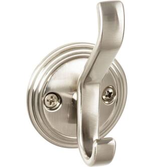 Top Knobs TK1061BSN Reeded 1 3/4" Wall Mount Robe Hook in Brushed Satin Nickel