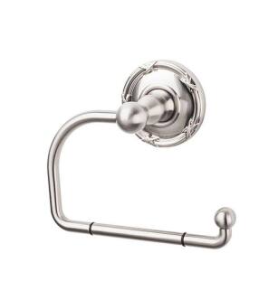 Top Knobs ED4BSNE Edwardian Bath 4 3/4" Wall Mount Ribbon Backplate Tissue Paper Holder in Brushed Satin Nickel