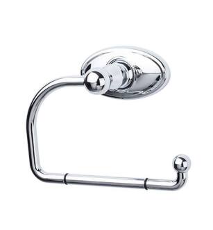 Top Knobs ED4PCC Edwardian Bath 4 3/4" Wall Mount Oval Backplate Tissue Paper Holder in Polished Chrome