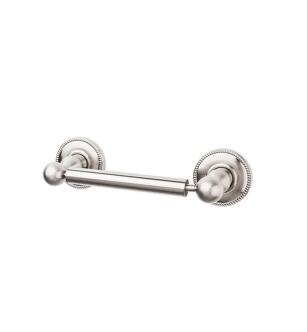 Top Knobs ED3BSNA Edwardian Bath 9 3/8" Wall Mount Beaded Backplate Tissue Paper Holder in Brushed Satin Nickel