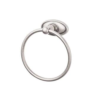 Top Knobs ED5APC Edwardian Bath 7" Wall Mount Oval Backplate Towel Ring in Antique Pewter