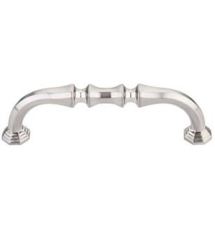 Top Knobs TK341BSN Chareau 3 3/4" Center to Center Zinc Alloy Chalet Cabinet Pull in Brushed Satin Nickel