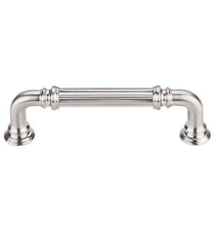 Top Knobs TK322BSN Chareau 3 3/4" Center to Center Zinc Alloy Reeded Cabinet Pull in Brushed Satin Nickel