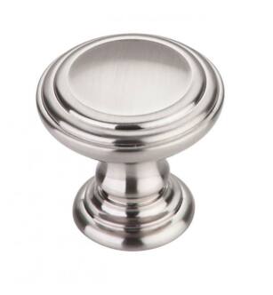 Top Knobs TK321BSN Chareau 1 1/2" Zinc Alloy Mushroom Shaped Reeded Cabinet Knob in Brushed Satin Nickel