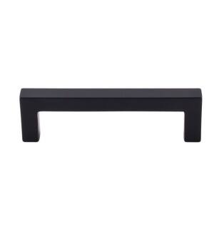 Top Knobs M1162 Nouveau III 3 3/4" Center to Center Zinc Alloy Square Bar Cabinet Pull in Flat Black