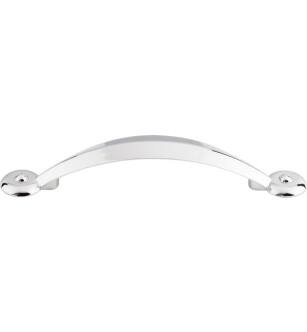 Top Knobs M1904 Dakota 3 3/4" Center to Center Zinc Alloy Angle Cabinet Pull in Polished Chrome