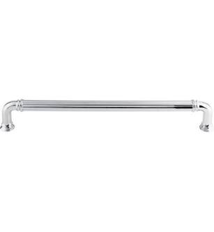 Top Knobs TK327PC Chareau 12" Center to Center Zinc Alloy Reeded Appliance Cabinet Pull in Polished Chrome