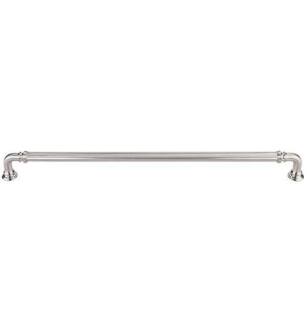 Top Knobs TK326BSN Chareau 12" Center to Center Zinc Alloy Reeded Cabinet Pull in Brushed Satin Nickel