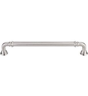 Top Knobs TK324BSN Chareau 7" Center to Center Zinc Alloy Reeded Cabinet Pull in Brushed Satin Nickel