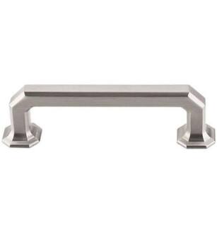 Top Knobs TK287BSN Chareau 3 3/4" Center to Center Zinc Alloy Emerald Cabinet Pull in Brushed Satin Nickel