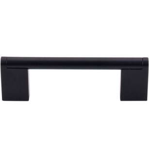 Top Knobs M1055 Bar Pulls 3 3/4" Center to Center Steel Princetonian Bar Cabinet Pull in Flat Black