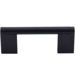 Top Knobs M1054 Bar Pulls 3" Center to Center Steel Princetonian Bar Cabinet Pull in Flat Black
