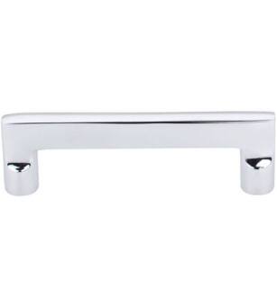 Top Knobs M1973 Aspen II 4" Center to Center Cast Bronze Flat Sided Cabinet Pull in Polished Chrome