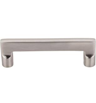 Top Knobs M1972 Aspen II 4" Center to Center Cast Bronze Flat Sided Cabinet Pull in Brushed Satin Nickel