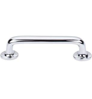 Top Knobs M1988 Aspen II 4" Center to Center Cast Bronze Rounded Cabinet Pull in Polished Chrome