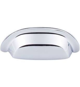 Top Knobs M2003 Aspen II 3" Center to Center Cast Bronze Cup Cabinet Pull in Polished Chrome