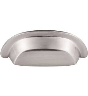 Top Knobs M2002 Aspen II 3" Center to Center Cast Bronze Cup Cabinet Pull in Brushed Satin Nickel