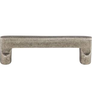 Top Knobs M1360 Aspen 4" Center to Center Cast Bronze Flat Sided Cabinet Pull in Silicon Bronze Light