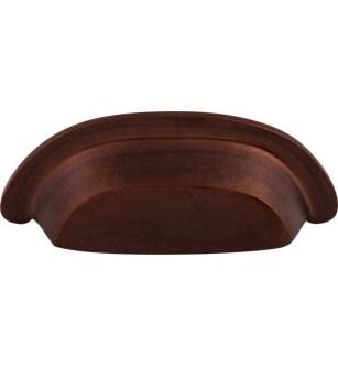 Top Knobs M1413 Aspen 3" Center to Center Cast Bronze Cup Cabinet Pull in Mahogany Bronze