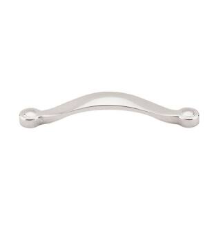 Top Knobs M1263 Asbury 5 1/8" Center to Center Zinc Alloy Saddle Cabinet Pull in Polished Nickel
