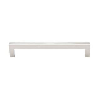 Top Knobs M1285 Asbury 6 3/8" Center to Center Zinc Alloy Square Bar Cabinet Pull in Polished Nickel