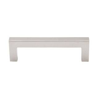 Top Knobs M1283 Asbury 3 3/4" Center to Center Zinc Alloy Square Bar Cabinet Pull in Polished Nickel