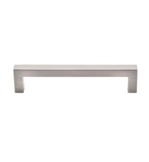 Top Knobs M1158 Asbury 5 1/8" Center to Center Zinc Alloy Square Bar Cabinet Pull in Brushed Satin Nickel