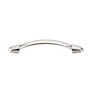 Top Knobs M1267 Asbury 5 1/8" Center to Center Zinc Alloy Buckle Cabinet Pull in Polished Nickel