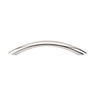 Top Knobs M1264 Asbury 5 1/8" Center to Center Zinc Alloy Bow Cabinet Pull in Polished Nickel