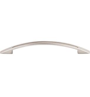 Top Knobs TK620BSN Mercer 6 3/8" Center to Center Zinc Alloy Tango Cut Out Cabinet Pull in Brushed Satin Nickel