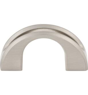 Top Knobs TK617BSN Mercer 1 1/4" Center to Center Zinc Alloy Tango U Finger Cabinet Pull in Brushed Satin Nickel