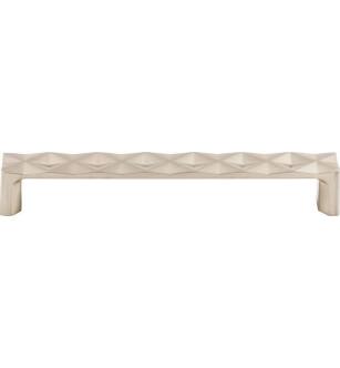 Top Knobs TK563BSN Mercer 6 3/8" Center to Center Zinc Alloy Quilted Cabinet Pull in Brushed Satin Nickel