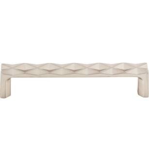 Top Knobs TK562BSN Mercer 5 1/8" Center to Center Zinc Alloy Quilted Cabinet Pull in Brushed Satin Nickel