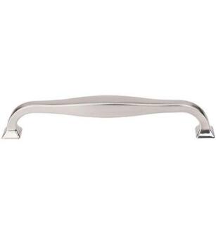 Top Knobs TK724BSN Transcend 6 3/8" Center to Center Contour Handle Cabinet Pull in Brushed Satin Nickel