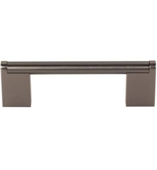 Top Knobs M2444 Bar Pulls 3 3/4" Center to Center Steel Princetonian Handle Cabinet Pull in Ash Gray