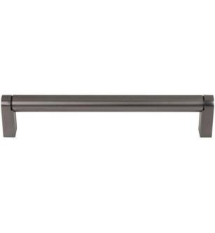 Top Knobs M2436 Bar Pulls 6 3/8" Center to Center Steel Pennington Handle Cabinet Pull in Ash Gray