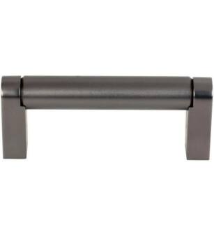 Top Knobs M2433 Bar Pulls 3" Center to Center Steel Pennington Handle Cabinet Pull in Ash Gray