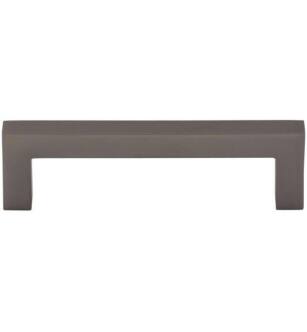 Top Knobs M2158 Nouveau III 3 3/4" Center to Center Zinc Alloy Square Bar Cabinet Pull in Ash Gray