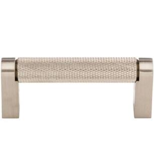 Top Knobs M2642 Bar Pulls 3" Center to Center Steel Amwell Handle Cabinet Pull in Brushed Satin Nickel