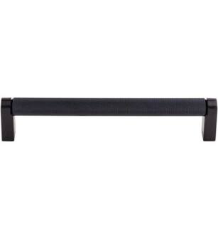 Top Knobs M2631 Bar Pulls 6 3/8" Center to Center Steel Amwell Handle Cabinet Pull in Flat Black