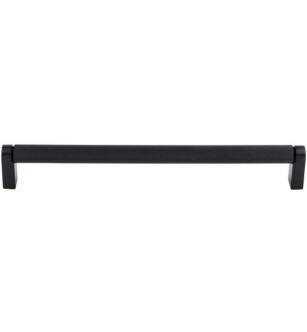 Top Knobs M2632 Bar Pulls 8 7/8" Center to Center Steel Amwell Handle Cabinet Pull in Flat Black